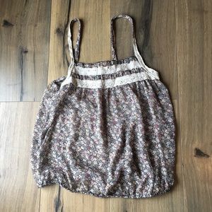 🌸 3/$20 AEO Floral Sheer Tank Top